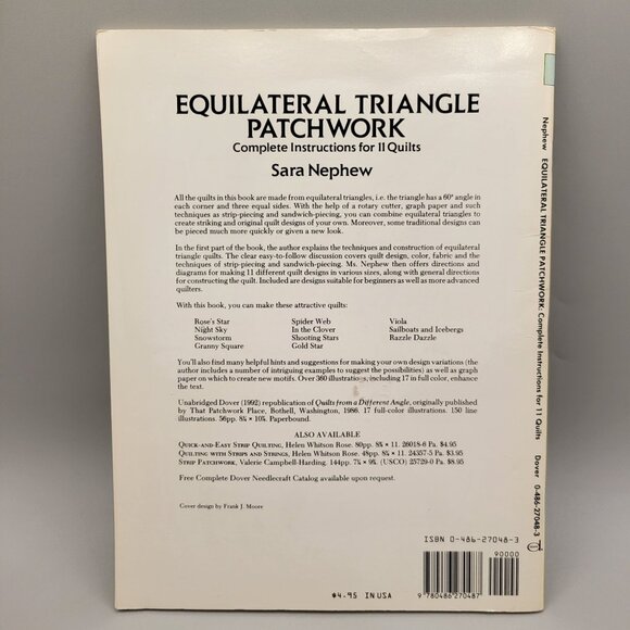 Equilateral Triangle Patchwork Quilt Pattern Book 11 Patterns Sara Nephew - Picture 7 of 7